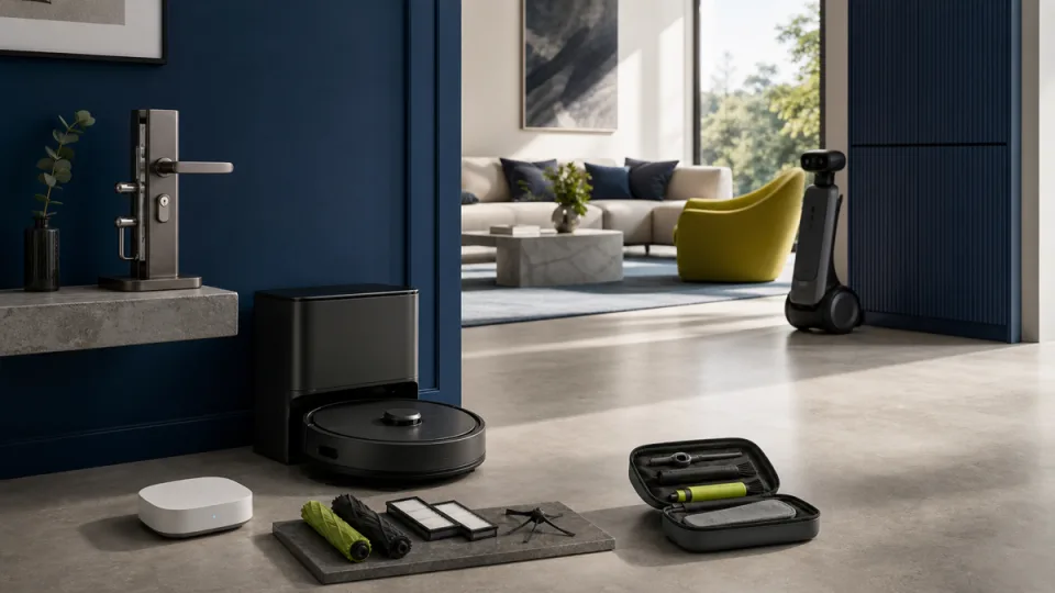 Sélection éditoriale d'aspirateur robot, station, serrure connectée, hub et accessoires d'entretien